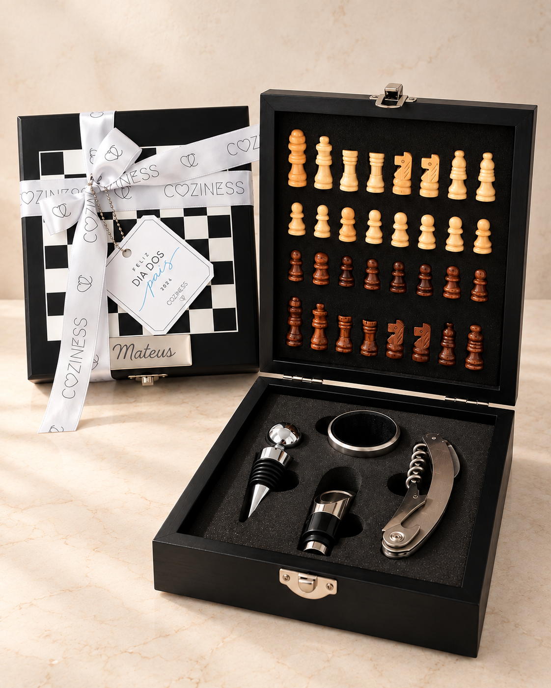 Kit Vinho Xadrez, imagem principal