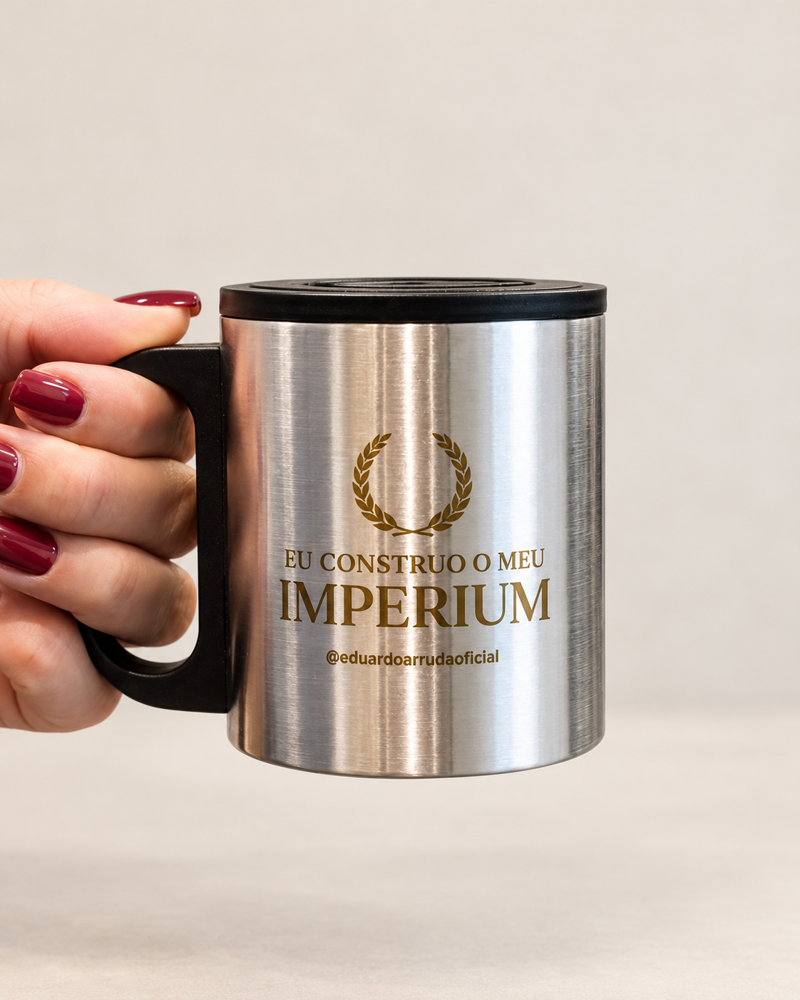 Caneca Inox com Tampa 180ml, imagem principal