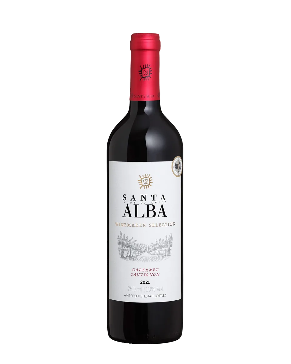 Vinho Cabernet Sauvignon Santa Alba Winemaker Selection 750ml - Curadoria de Bebidas Coziness